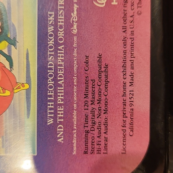 WALT DISNEY'S FANTASIA VHS Black Diamond Edition - The Classics - Picture 17 of 17